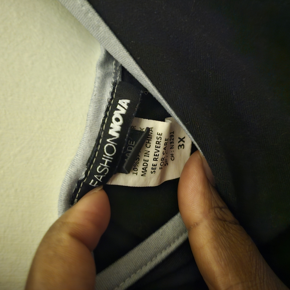 Fashion Nova Black and Gray Top